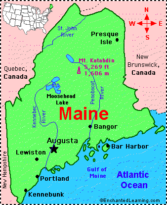 state of maine map